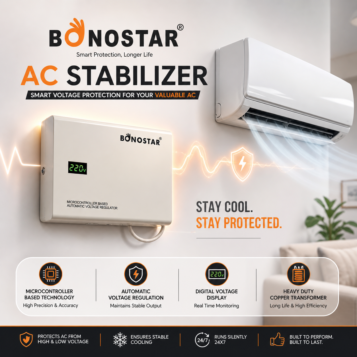 Digital 4KVA 130V AC Stabilizer - Image 6
