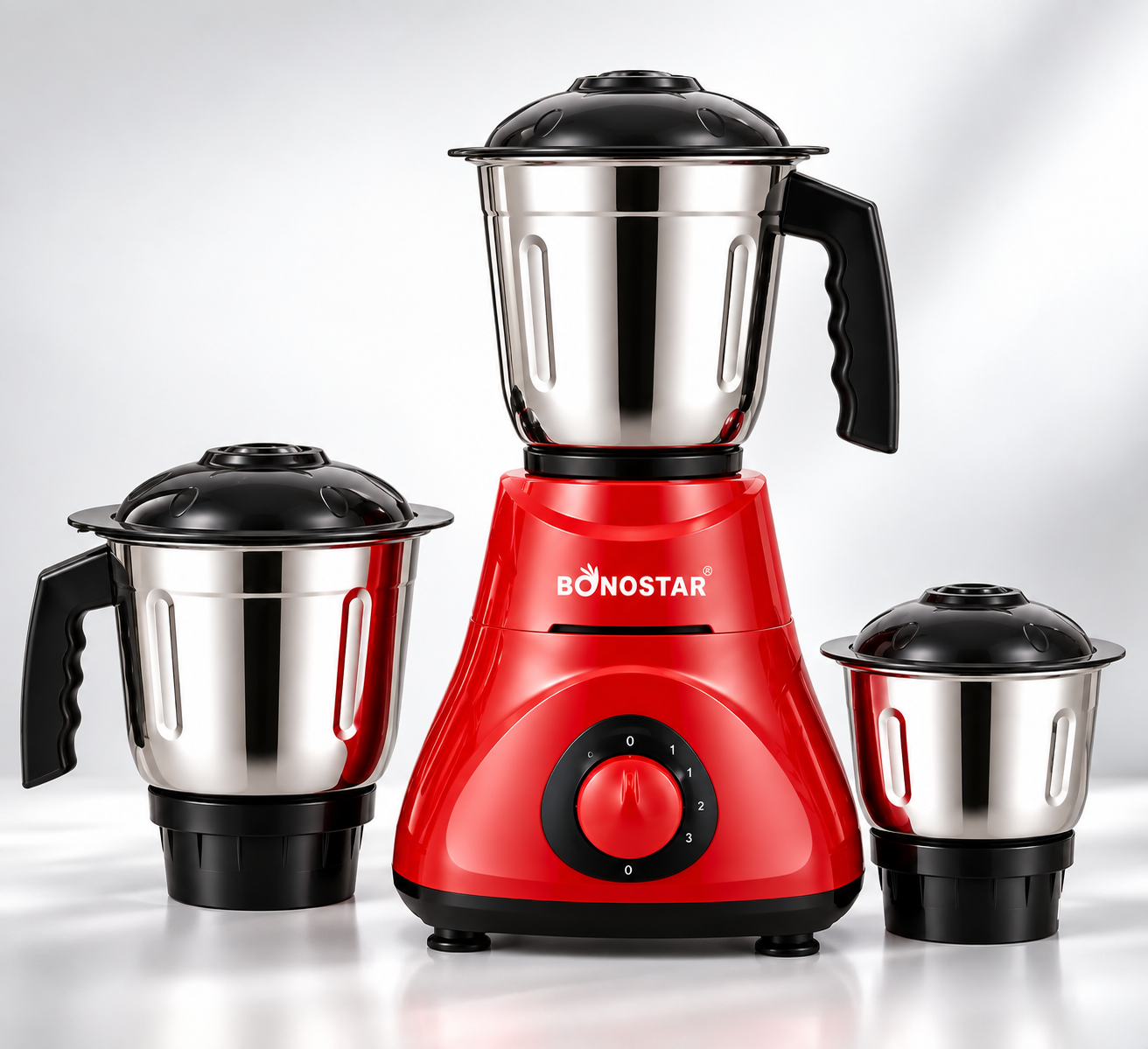 BONOSTAR Mixer Grinder with 3 Stainless Steel Jars - Image 2
