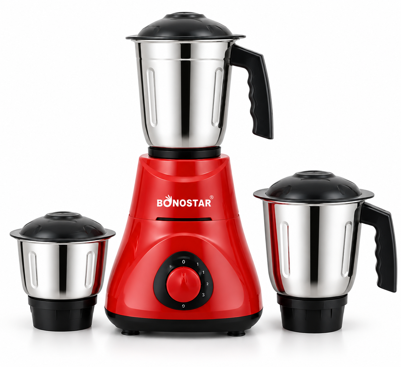 BONOSTAR Mixer Grinder with 3 Stainless Steel Jars - Image 6